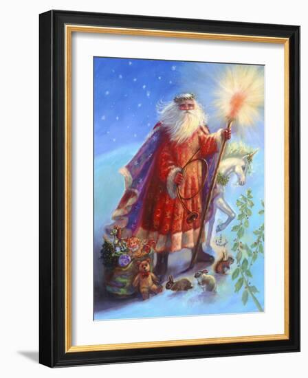 Santa and Unicorn-Judy Mastrangelo-Framed Giclee Print