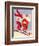 Santa and Woman Together on Candy Cane Skis, National Museum of American History, Archives Center-null-Framed Premium Giclee Print