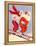 Santa and Woman Together on Candy Cane Skis, National Museum of American History, Archives Center-null-Framed Stretched Canvas