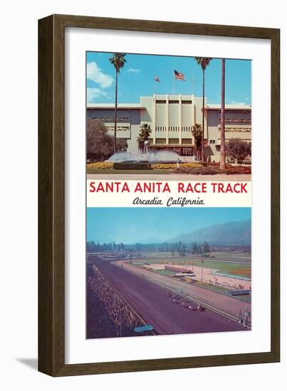 Santa Anita Racetrack-null-Framed Art Print