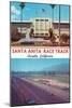 Santa Anita Racetrack-null-Mounted Art Print