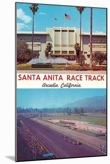 Santa Anita Racetrack-null-Mounted Art Print