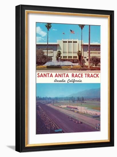 Santa Anita Racetrack-null-Framed Art Print