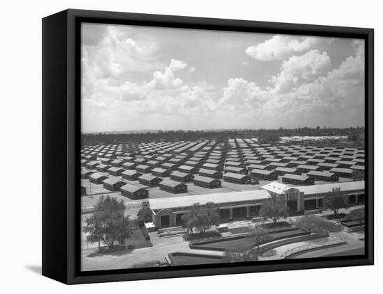 Santa Anita Reception Center-Russell Lee-Framed Premier Image Canvas