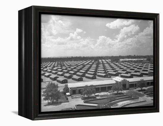 Santa Anita Reception Center-Russell Lee-Framed Premier Image Canvas