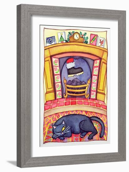 Santa Arriving Down the Chimney-Cathy Baxter-Framed Giclee Print
