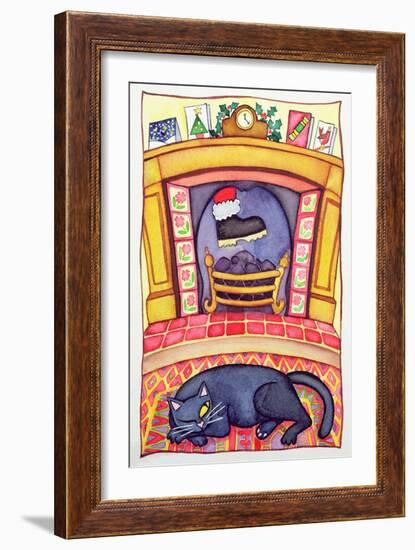 Santa Arriving Down the Chimney-Cathy Baxter-Framed Giclee Print