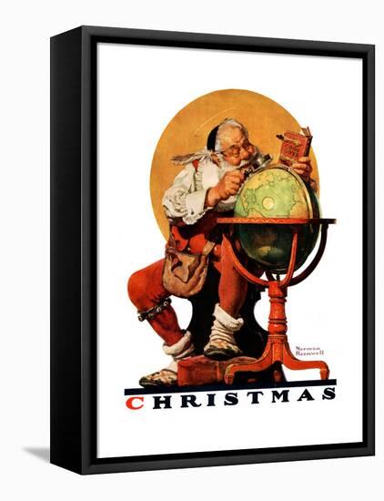 "Santa at the Globe", December 4,1926-Norman Rockwell-Framed Premier Image Canvas