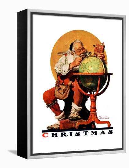 "Santa at the Globe", December 4,1926-Norman Rockwell-Framed Premier Image Canvas