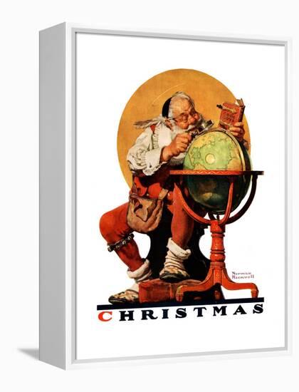 "Santa at the Globe", December 4,1926-Norman Rockwell-Framed Premier Image Canvas