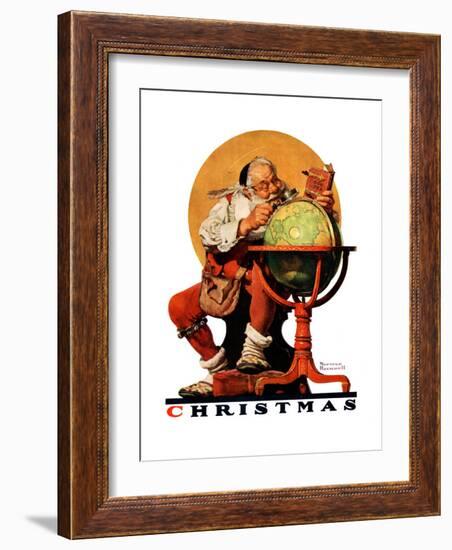 "Santa at the Globe", December 4,1926-Norman Rockwell-Framed Giclee Print