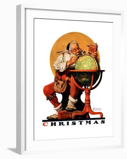 "Santa at the Globe", December 4,1926-Norman Rockwell-Framed Giclee Print