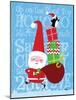 Santa & Bag of Presents-Teresa Woo-Mounted Art Print