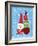 Santa & Bag of Presents-Teresa Woo-Framed Art Print