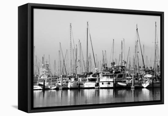 Santa Barbara Boats Mono-John Gusky-Framed Premier Image Canvas