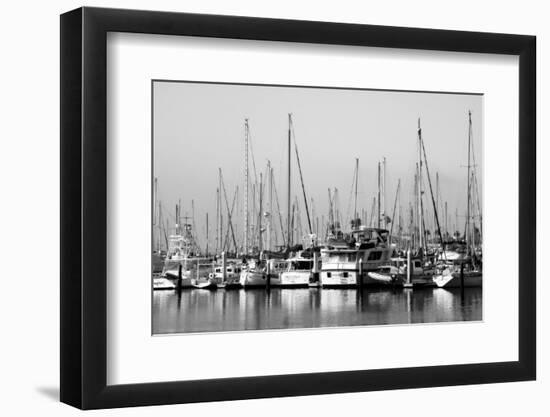 Santa Barbara Boats Mono-John Gusky-Framed Photographic Print