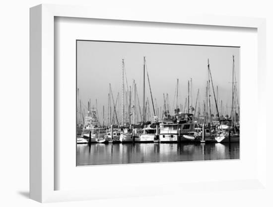 Santa Barbara Boats Mono-John Gusky-Framed Photographic Print