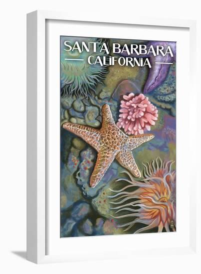 Santa Barbara, California - Tidepools-Lantern Press-Framed Art Print
