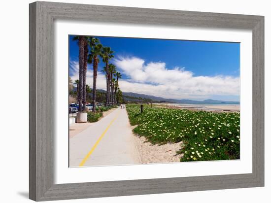 Santa Barbara Coastline, California-George Oze-Framed Photographic Print