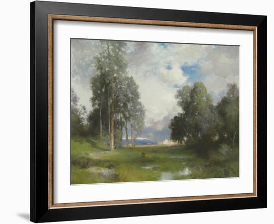 Santa Barbara Mission, 1916 (Oil on Canvas)-Thomas Moran-Framed Giclee Print