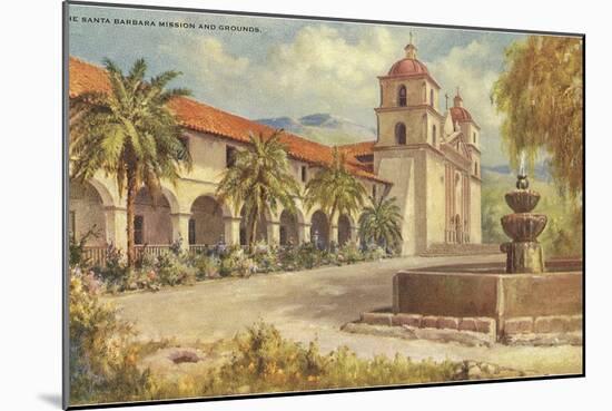 Santa Barbara Mission and Grounds-null-Mounted Art Print