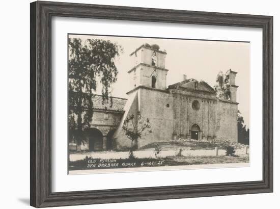 Santa Barbara Mission, California-null-Framed Art Print