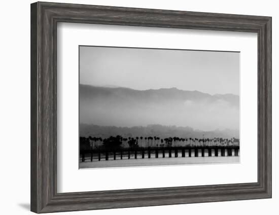 Santa Barbara Pier Mono-John Gusky-Framed Photographic Print