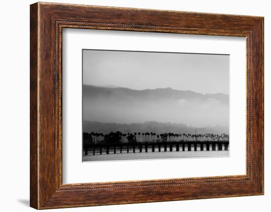 Santa Barbara Pier Mono-John Gusky-Framed Photographic Print