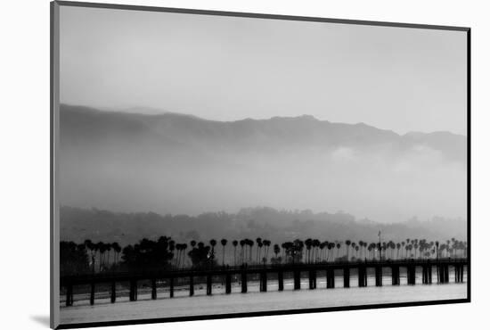 Santa Barbara Pier Mono-John Gusky-Mounted Photographic Print