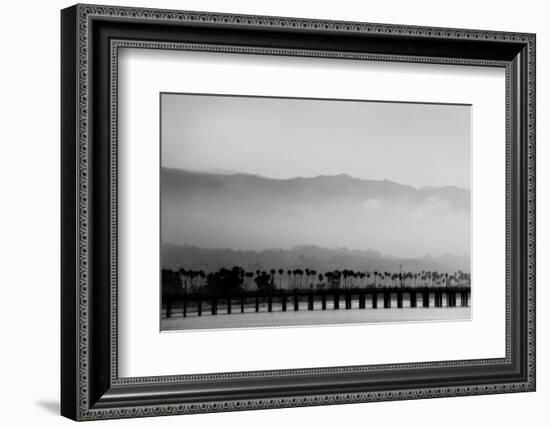 Santa Barbara Pier Mono-John Gusky-Framed Photographic Print