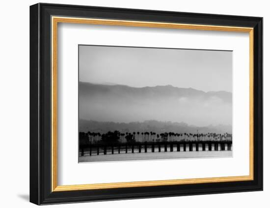 Santa Barbara Pier Mono-John Gusky-Framed Photographic Print