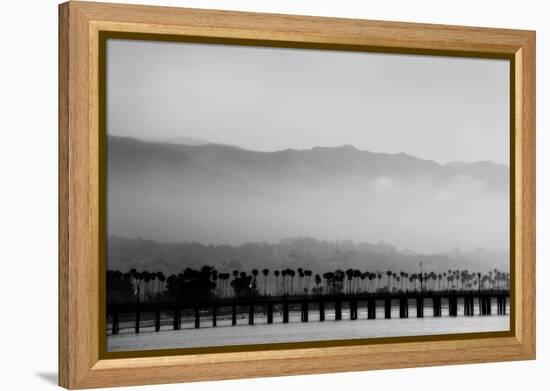 Santa Barbara Pier Mono-John Gusky-Framed Premier Image Canvas