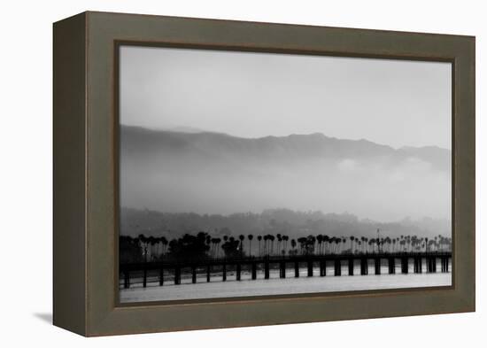 Santa Barbara Pier Mono-John Gusky-Framed Premier Image Canvas