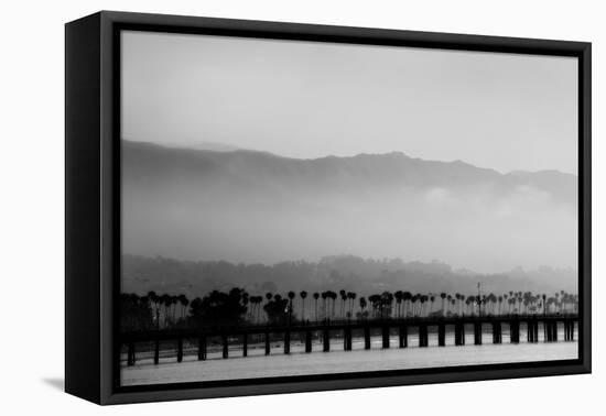 Santa Barbara Pier Mono-John Gusky-Framed Premier Image Canvas