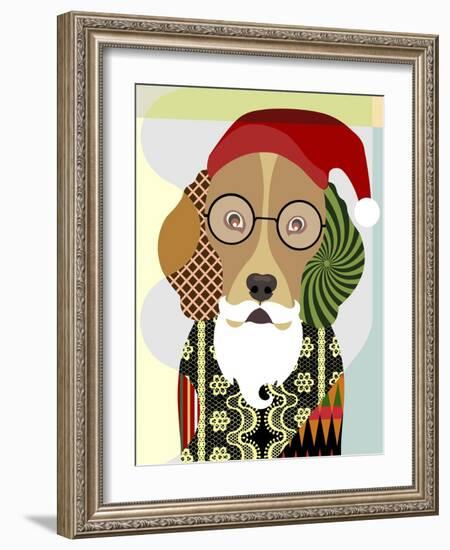 Santa Beagle-Lanre Adefioye-Framed Giclee Print