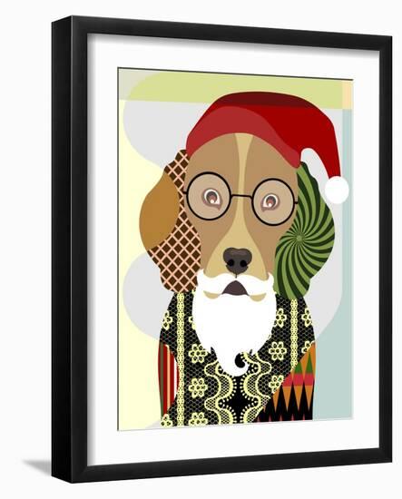 Santa Beagle-Lanre Adefioye-Framed Giclee Print