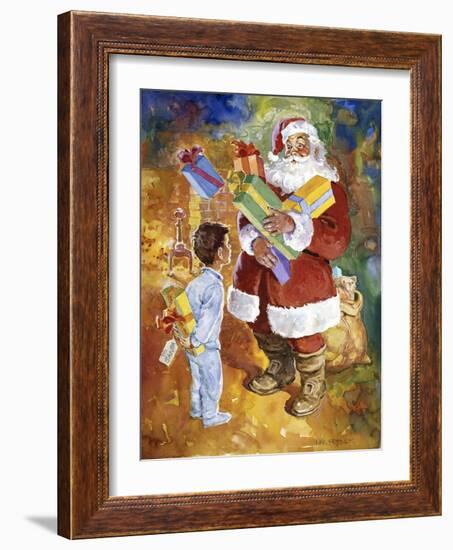 Santa Bearing Gifts-Hal Frenck-Framed Giclee Print