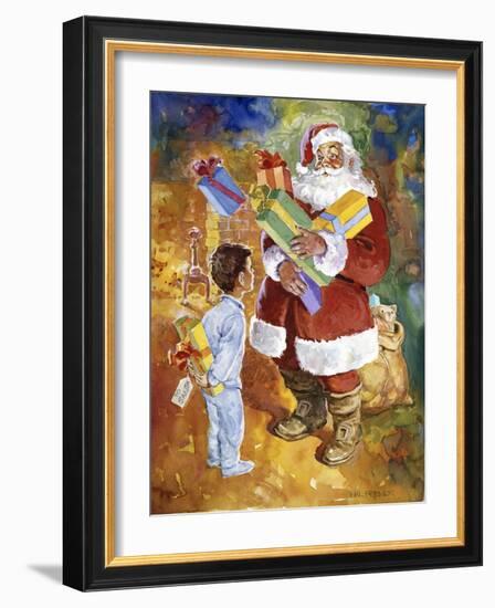 Santa Bearing Gifts-Hal Frenck-Framed Giclee Print