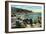 Santa Catalina Island, California - Panoramic View of Avalon and Bay-Lantern Press-Framed Art Print