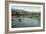 Santa Catalina Island, California - View of Avalon Bay from Sugar Loaf-Lantern Press-Framed Art Print