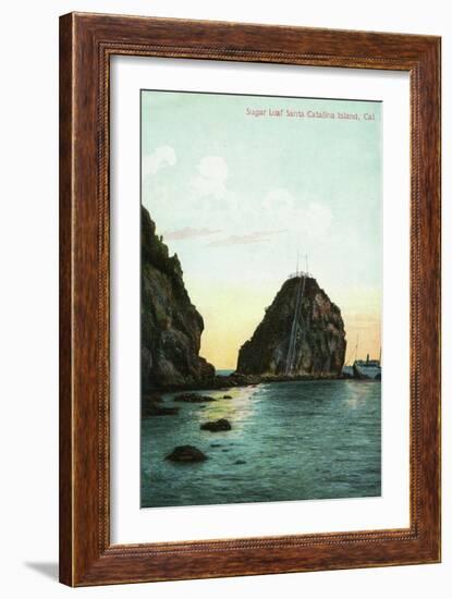 Santa Catalina Island, California - View of the Sugar Loaf-Lantern Press-Framed Art Print