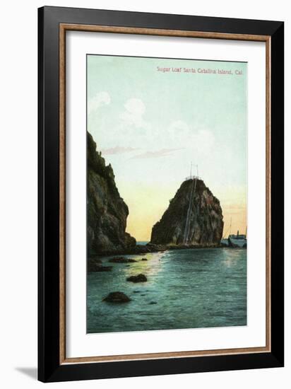 Santa Catalina Island, California - View of the Sugar Loaf-Lantern Press-Framed Art Print