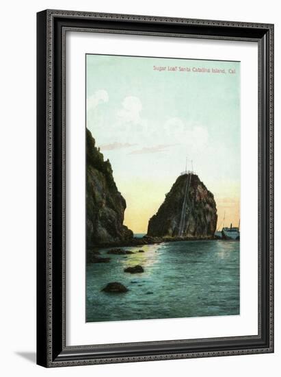 Santa Catalina Island, California - View of the Sugar Loaf-Lantern Press-Framed Art Print