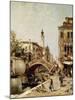 Santa Catarina Canal, Venice-Franz Richard Unterberger-Mounted Giclee Print