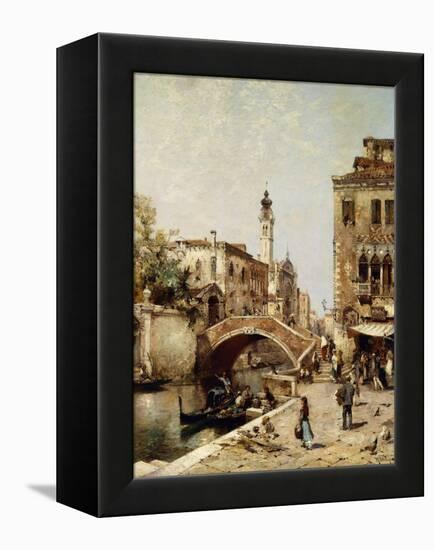 Santa Catarina Canal, Venice-Franz Richard Unterberger-Framed Premier Image Canvas