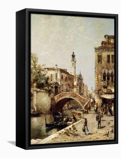 Santa Catarina Canal, Venice-Franz Richard Unterberger-Framed Premier Image Canvas