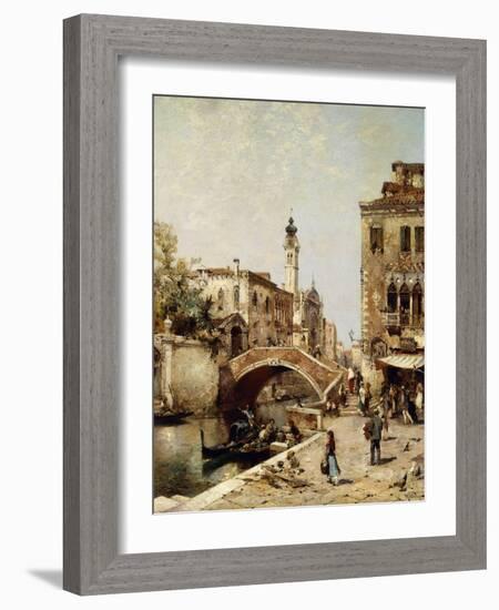 Santa Catarina Canal, Venice-Franz Richard Unterberger-Framed Giclee Print