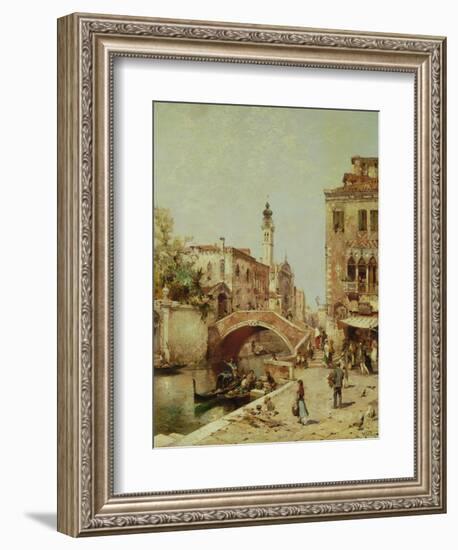 Santa Catarina Canal, Venice-Franz Richard Unterberger-Framed Giclee Print