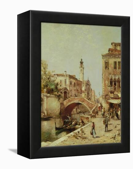 Santa Catarina Canal, Venice-Franz Richard Unterberger-Framed Premier Image Canvas