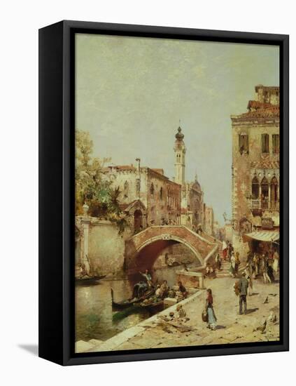 Santa Catarina Canal, Venice-Franz Richard Unterberger-Framed Premier Image Canvas